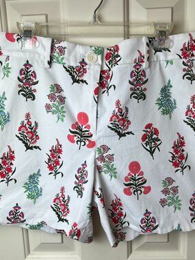 Talbots Scallop Hem Women's Shorts Floral Radiance - Size 10 Petite